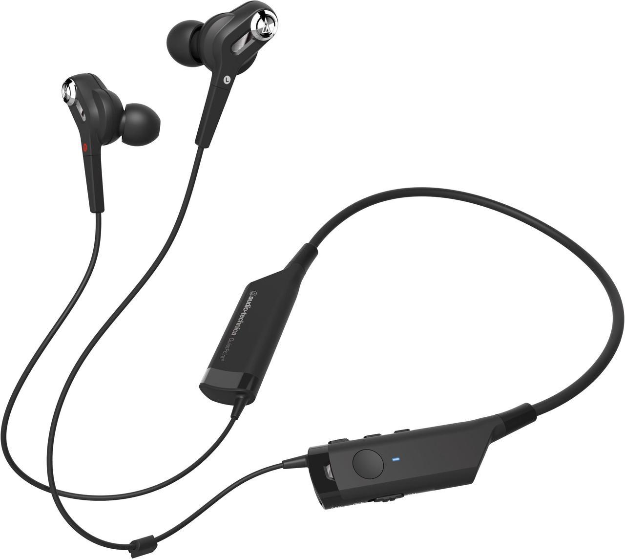 Audio-Technica ATH-ANC40BT QuietPoint Active Noise-Cancelling Wireless In-Ear Headphones