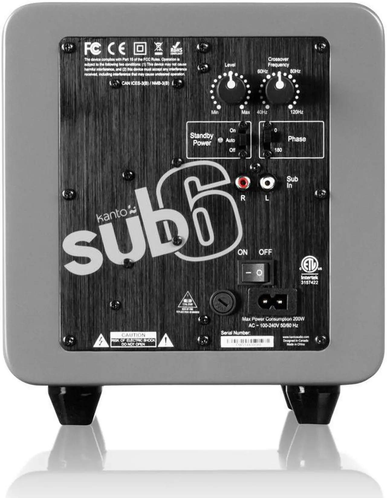 Alt view image 7 of 11 - Kanto SUB6 6-inch Powered Subwoofer, Gloss White