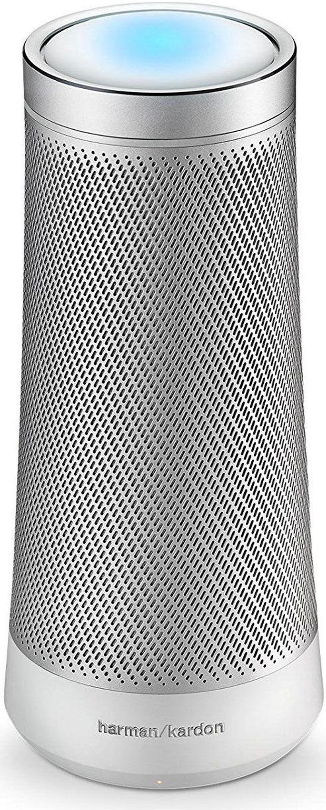 Alt view image 4 of 18 - Harman Kardon INVOKE Voice-Activated Speaker with Cortana HKINVOKESILAM (Silver)