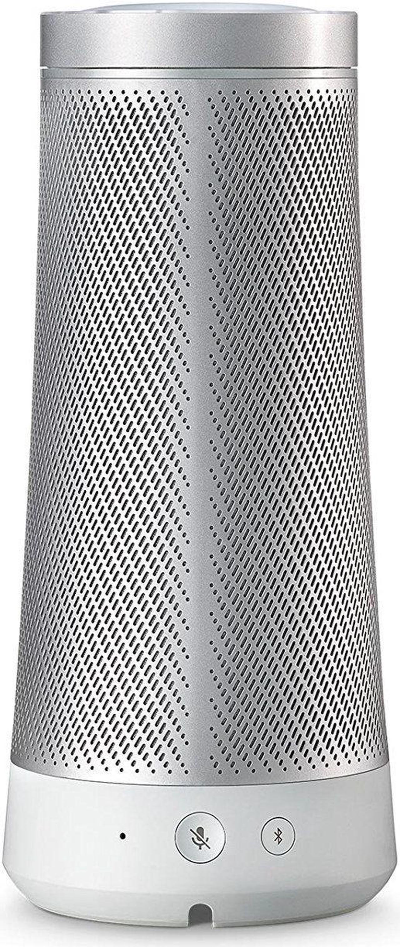Alt view image 3 of 18 - Harman Kardon INVOKE Voice-Activated Speaker with Cortana HKINVOKESILAM (Silver)