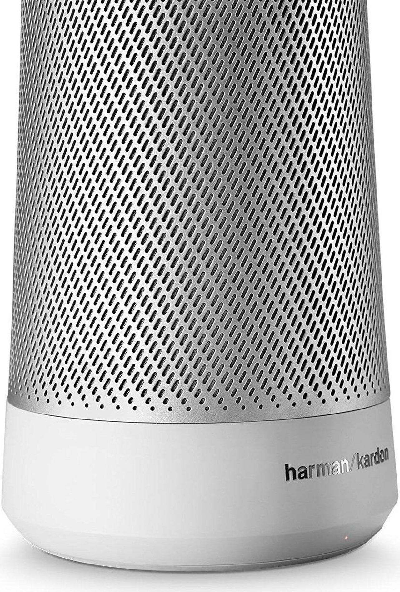 Alt view image 2 of 18 - Harman Kardon INVOKE Voice-Activated Speaker with Cortana HKINVOKESILAM (Silver)