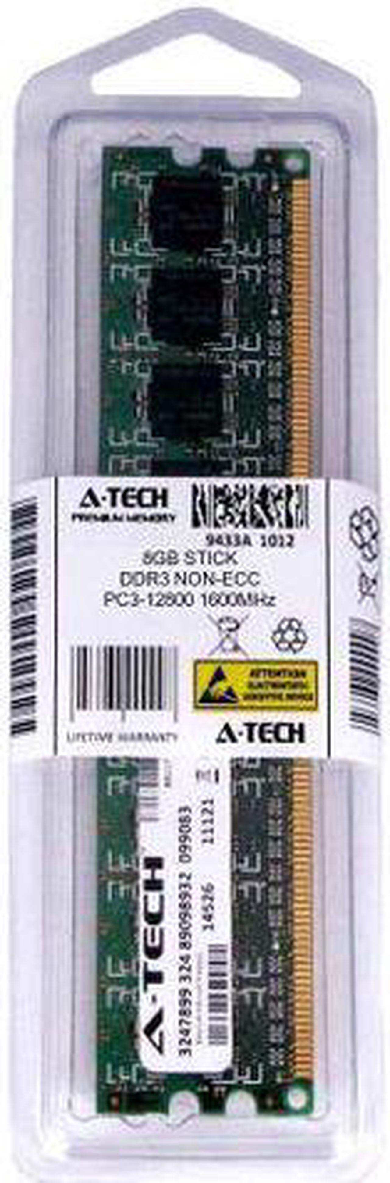 Atech 8GB DIMM DDR3 Desktop PC3-12800 12800 1600MHz 1600 240-pin Ram Memory