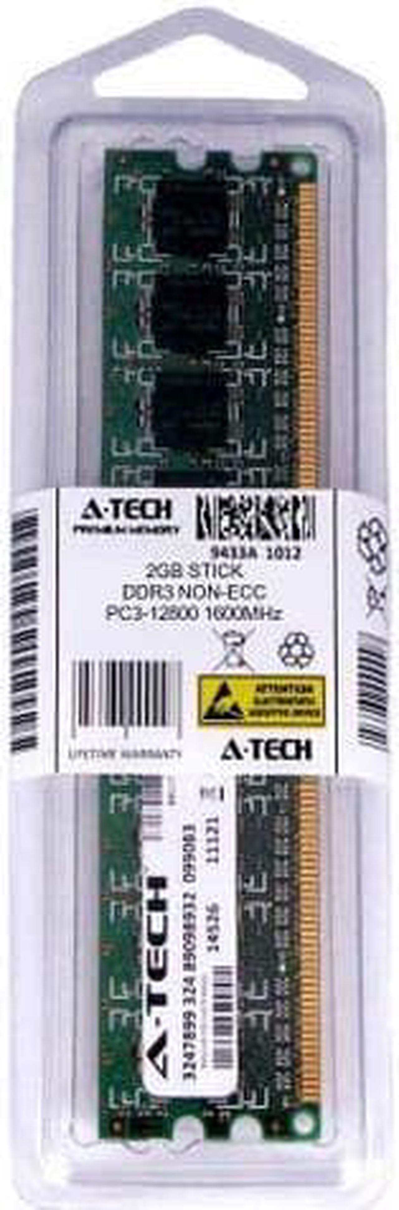 Atech 2GB DIMM DDR3 Desktop PC3-12800 12800 1600MHz 1600 240-pin Ram Memory