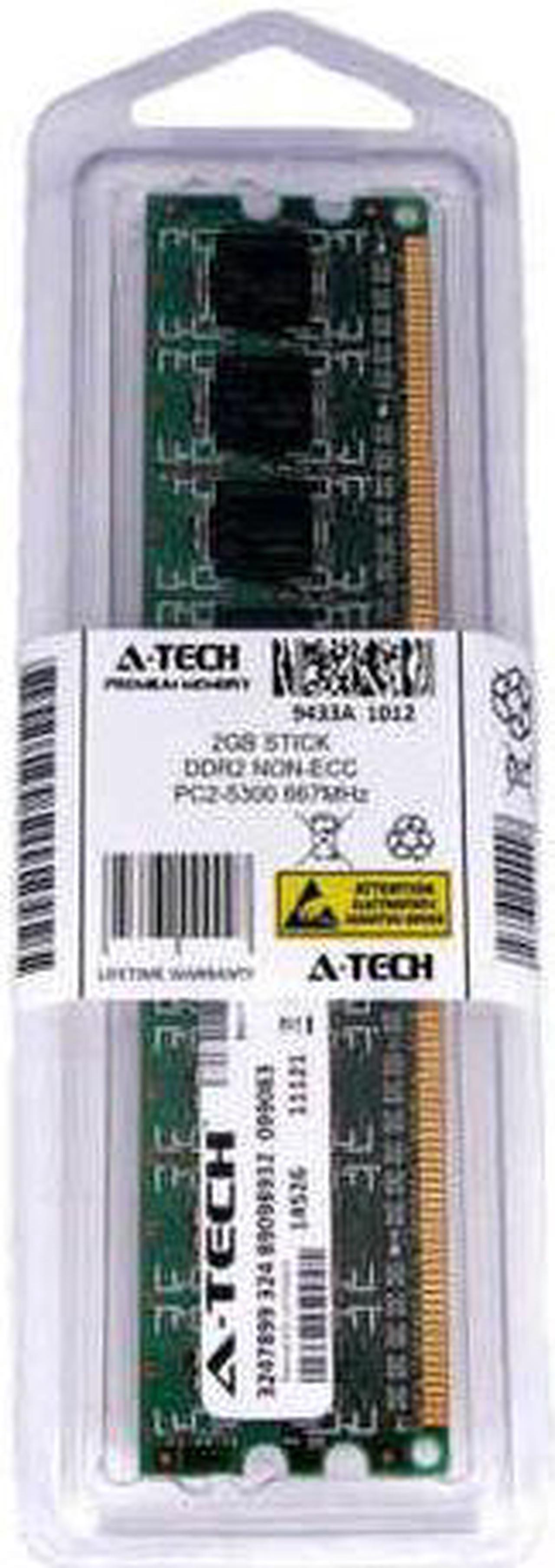 Atech 2GB Dimm PC2-5300 5300 DDR2 DDR-2 667mhz 667 Desktop 240-pin Memory RAM