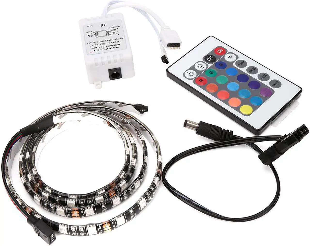 Alt view image 2 of 3 - 2M 120 5050 LED RGB Color Light Strip Lamp Computer Chassis Décor Remote Control