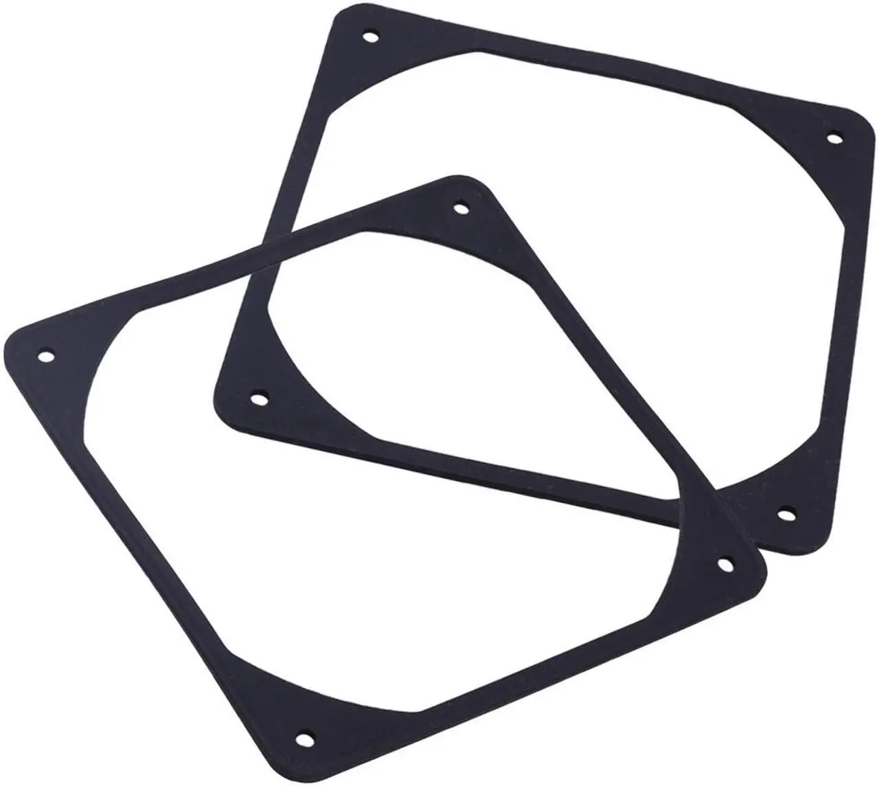 Alt view image 4 of 5 - 10pcs 120mm Anti-Vibration Silicone Computer Case DC/AC Fan Gasket Pad Black