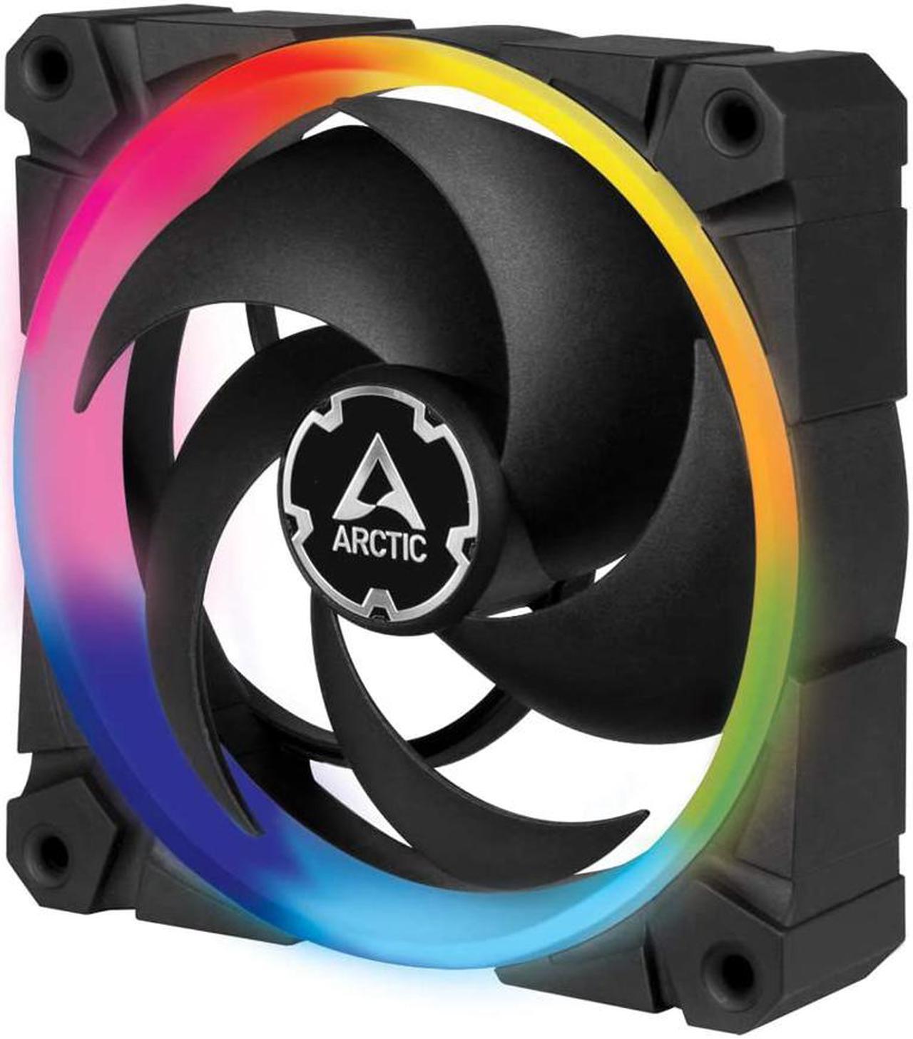 Alt view image 3 of 7 - ARCTIC BioniX P120 A-RGB (Bundle 3 pc, incl. A-RGB Controller) - 120 mm Pressure-Optimised Fan with A-RGB, PWM, Cooler, Fluid Dynamic Bearing, 400-2300 RPM - Black
