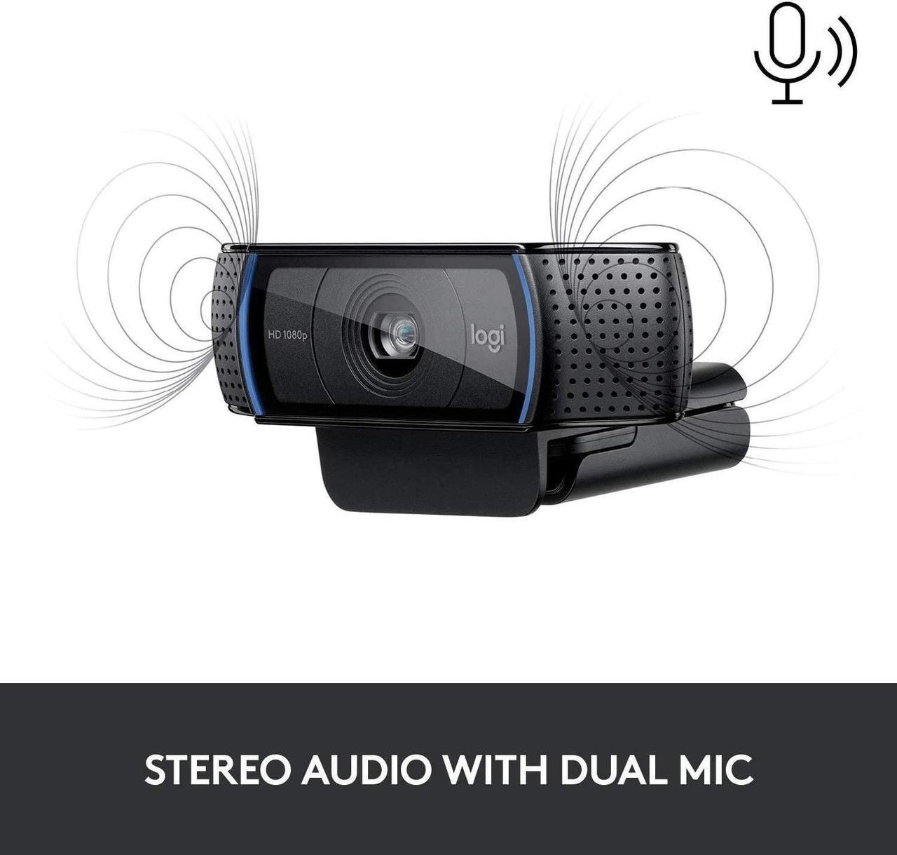 Alt view image 4 of 6 - Logitech HD Pro Webcam C920, 1080p Widescreen Video Calling and Recording (960-000764)