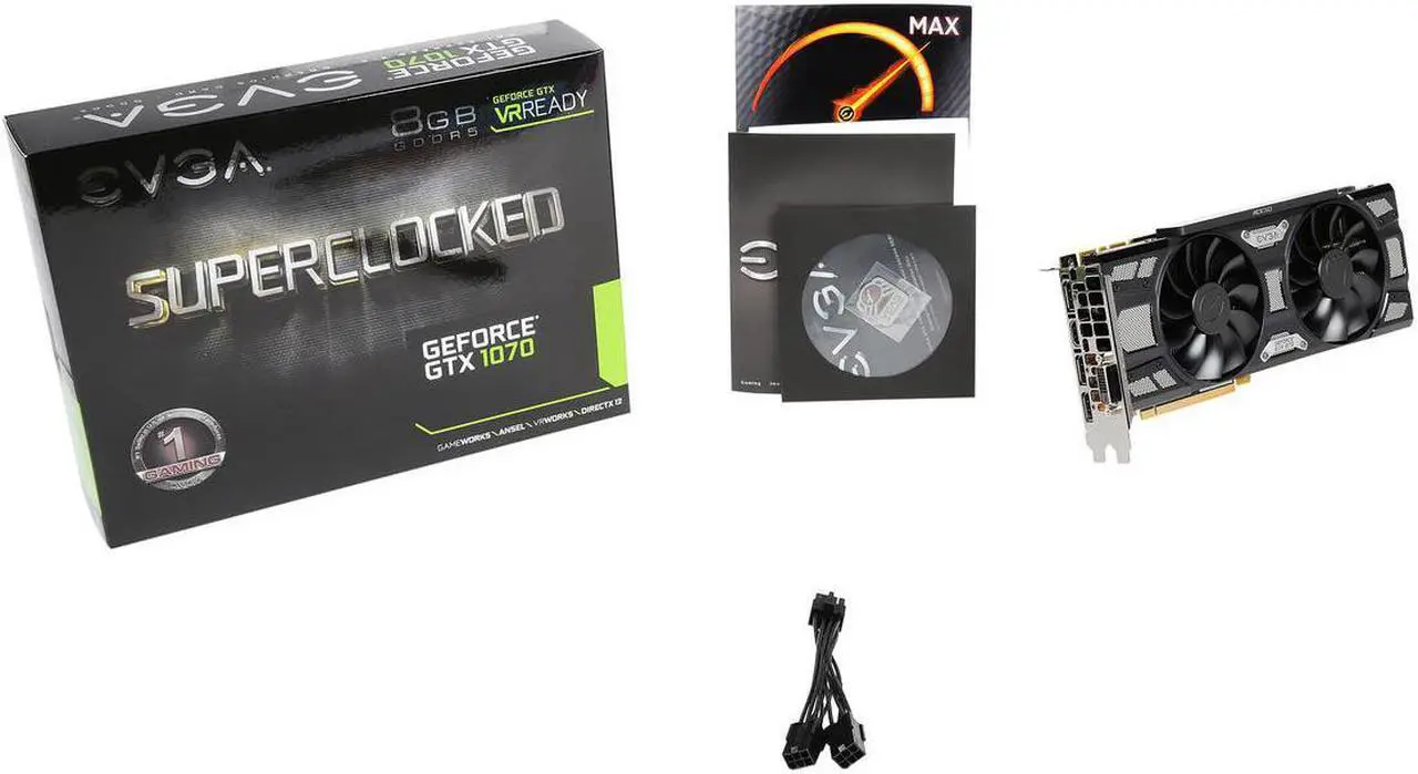 Alt view image 6 of 6 - EVGA GeForce GTX 1070 SC GAMING ACX 3.0 Black Edition, 08G-P4-5173-KR, 8GB GDDR5, LED, DX12 OSD Support (PXOC) Video Graphics Card