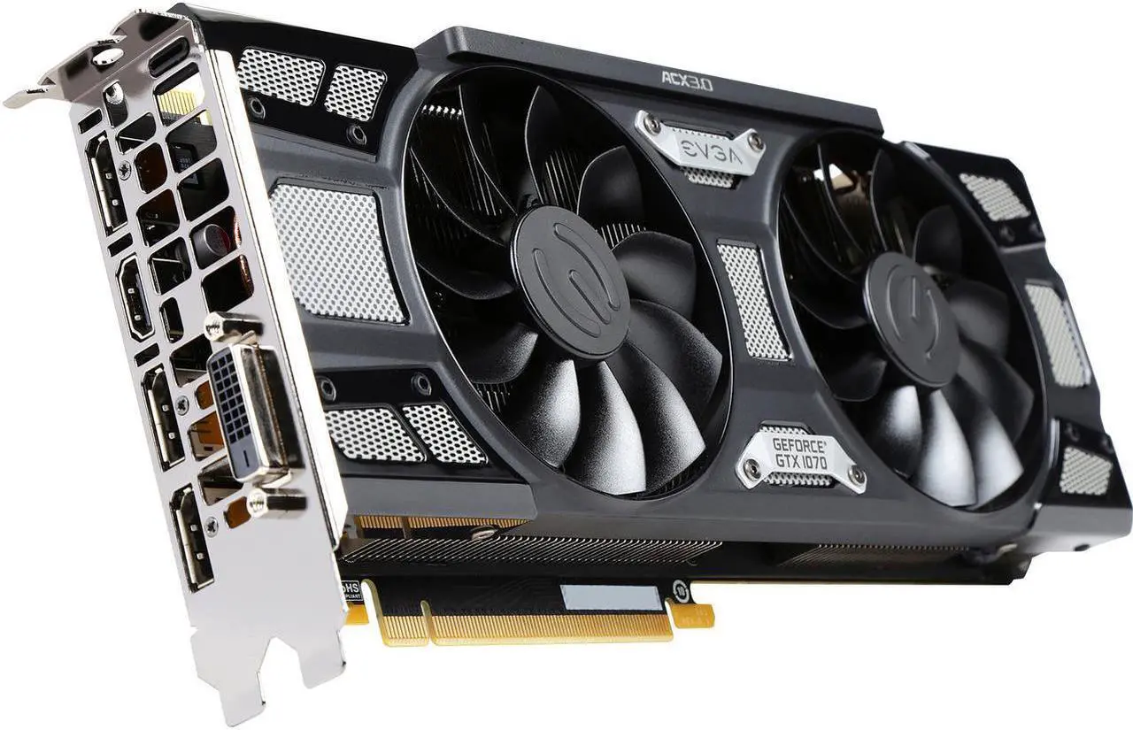 Main image of EVGA GeForce GTX 1070 SC GAMING ACX 3.0 Black Edition, 08G-P4-5173-KR, 8GB GDDR5, LED, DX12 OSD Support (PXOC) Video Graphics Card