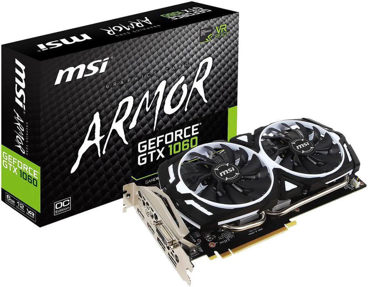 Alt view image 7 of 7 - MSI GeForce GTX 1060 6GB DirectX 12 GTX 1060 ARMOR 6G OCV1 192-Bit GDDR5 PCI Express 3.0 x16 HDCP Ready ATX Video Graphics Card
