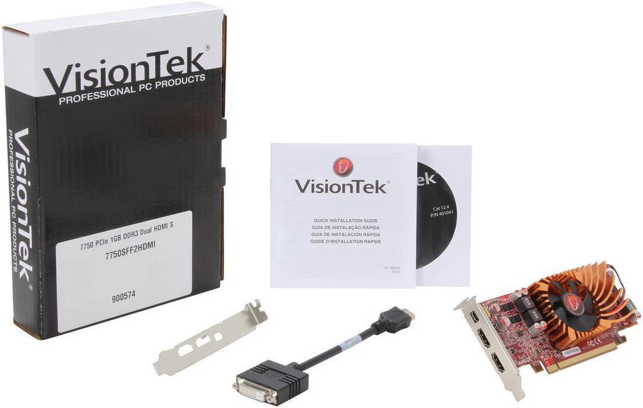 Alt view image 5 of 5 - Visiontek Radeon HD 7750 SFF 1GB DDR3 3M (2 x HDMI, Mini DP), 900574 Video Graphics Card