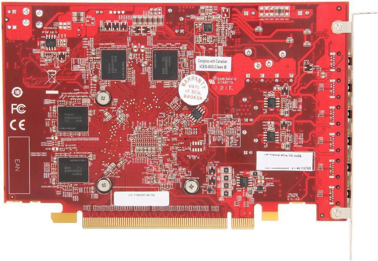 Alt view image 4 of 6 - Visiontek Radeon HD 7750 2GB 900614 GDDR5 6M (6 x Mini DP) Video Graphics Card