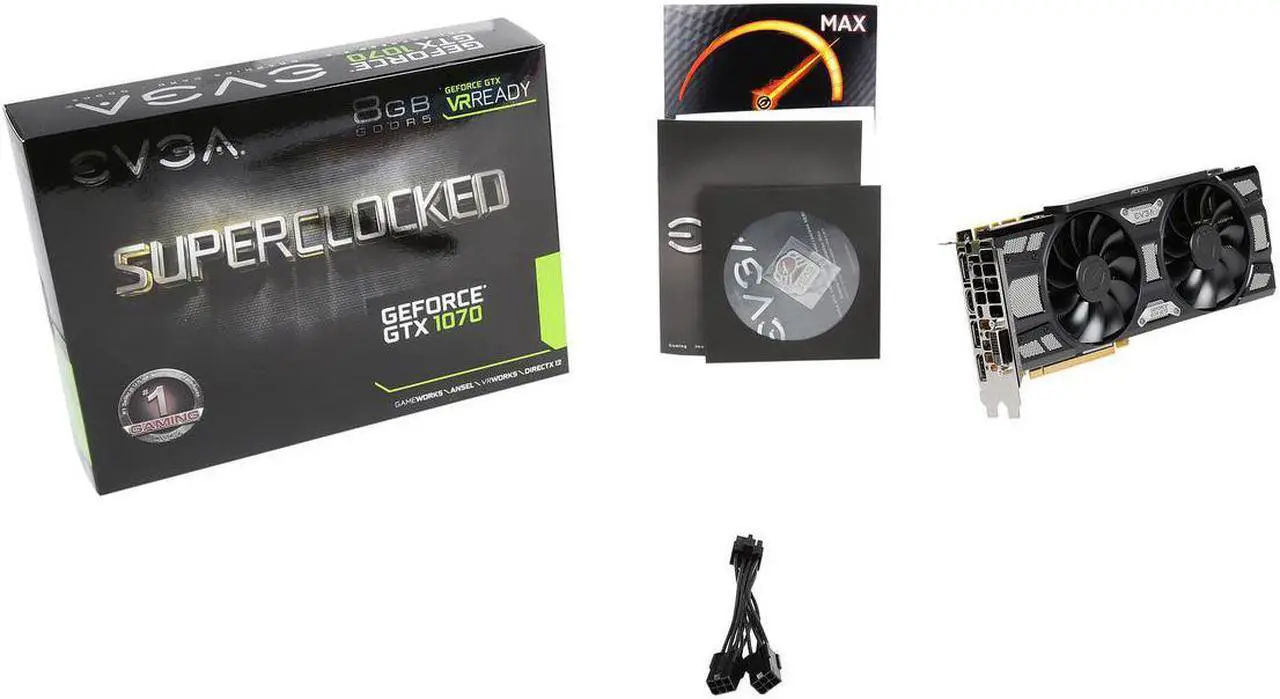 Alt view image 6 of 6 - EVGA GeForce GTX 1070 SC GAMING ACX 3.0 Black Edition 8GB, 08G-P4-5173-KR, GDDR5, LED, DX12 OSD Support (PXOC) Video Graphics Card