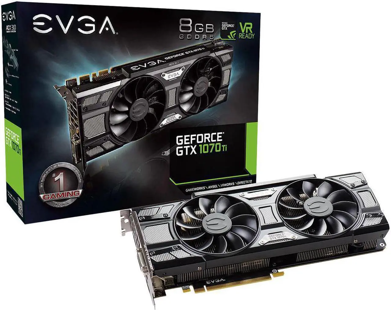 Alt view image 6 of 6 - EVGA GeForce GTX 1070 Ti SC GAMING 8GB 08G-P4-5671-KR GDDR5 ACX 3.0 & Black Edition Video Graphics Card