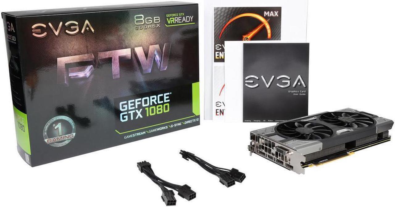 Alt view image 6 of 6 - EVGA GeForce GTX 1080 FTW GAMING ACX 3.0 8GB, 08G-P4-6286-KR, GDDR5X, RGB LED, 10CM FAN, 10 Power Phases, Double BIOS, DX12 OSD Support (PXOC) Video Graphics Card