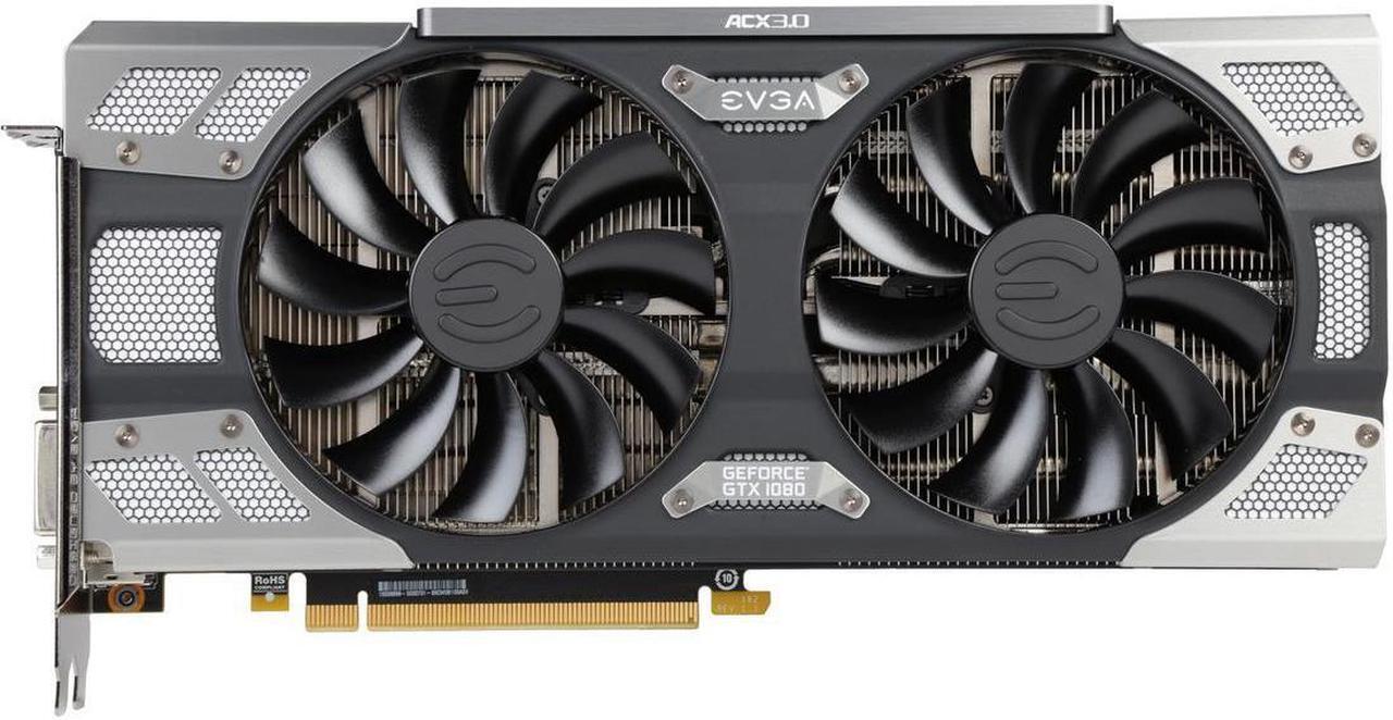 Main image of EVGA GeForce GTX 1080 FTW GAMING ACX 3.0 8GB, 08G-P4-6286-KR, GDDR5X, RGB LED, 10CM FAN, 10 Power Phases, Double BIOS, DX12 OSD Support (PXOC) Video Graphics Card