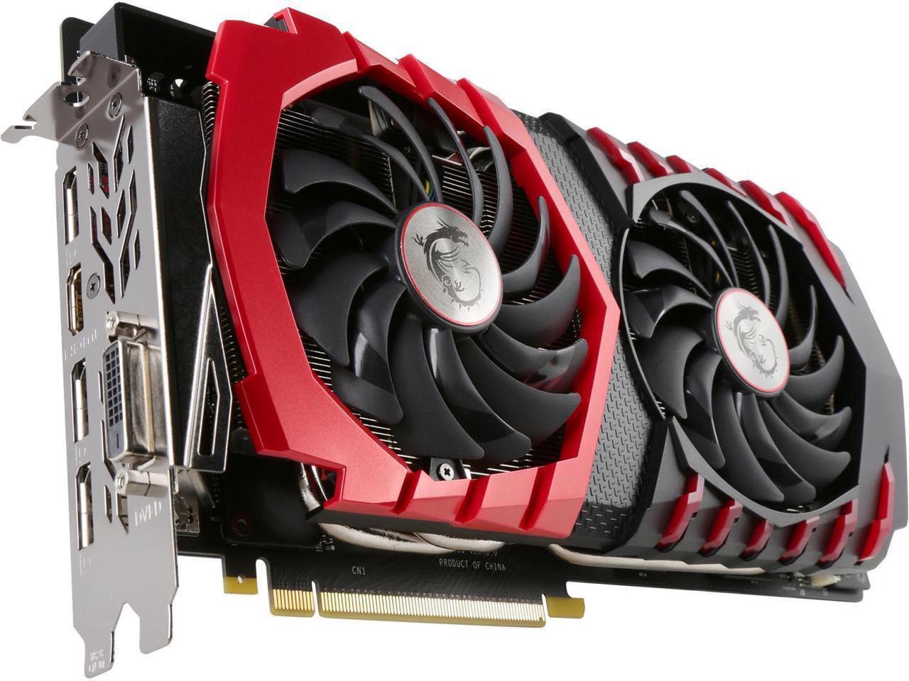 Alt view image 3 of 5 - MSI Gaming GeForce GTX 1080 8GB GDDR5X SLI DirectX 12 VR Ready Graphics Card (GTX 1080 GAMING X 8G)