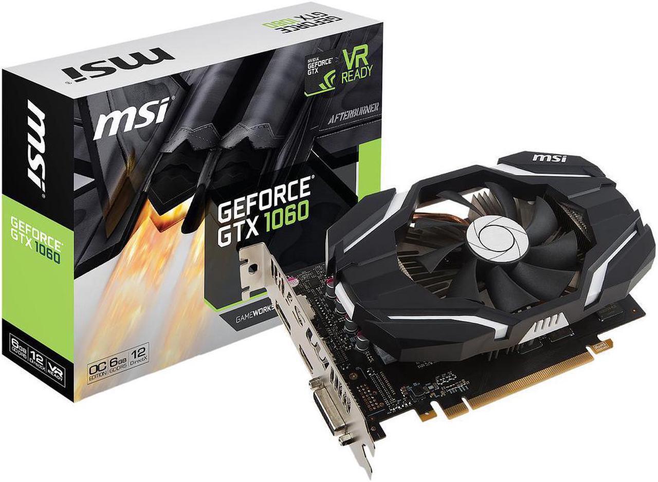 Alt view image 3 of 3 - MSI GAMING GeForce GTX 1060 6GB GDRR5 192-bit HDCP Support DirectX 12 Single Fan VR Ready OC Graphics Card (GTX 1060 6G OCV1)