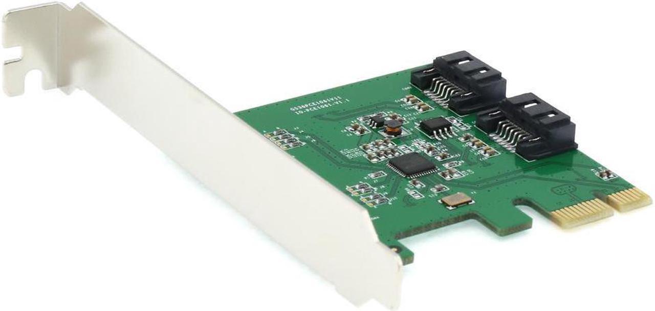 SYBA SI-PEX40094 PCI Express Low Profile Ready SATA III 2 Internal 6 Gbps Ports PCI-e Controller Card