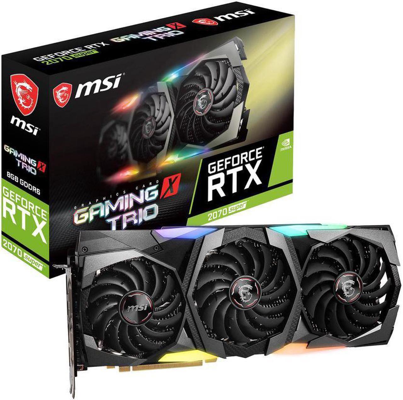 Alt view image 2 of 5 - MSI GeForce RTX 2070 SUPER DirectX 12 RTX 2070 SUPER GAMING X TRIO 8GB 256-Bit GDDR6 PCI Express 3.0 x16 HDCP Ready SLI Support Video Card