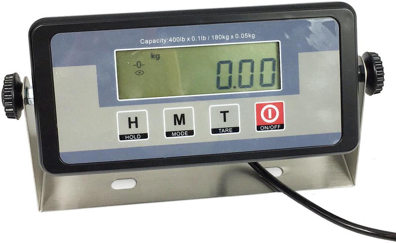 Alt view image 3 of 7 - Extra Large Platform 22" x 18" Stainless Steel 400lb Heavy Duty Digital Postal Shipping Scale, Powered by Batteries or AC Adapter, Great for Floor Bench Office Weight Weighing
