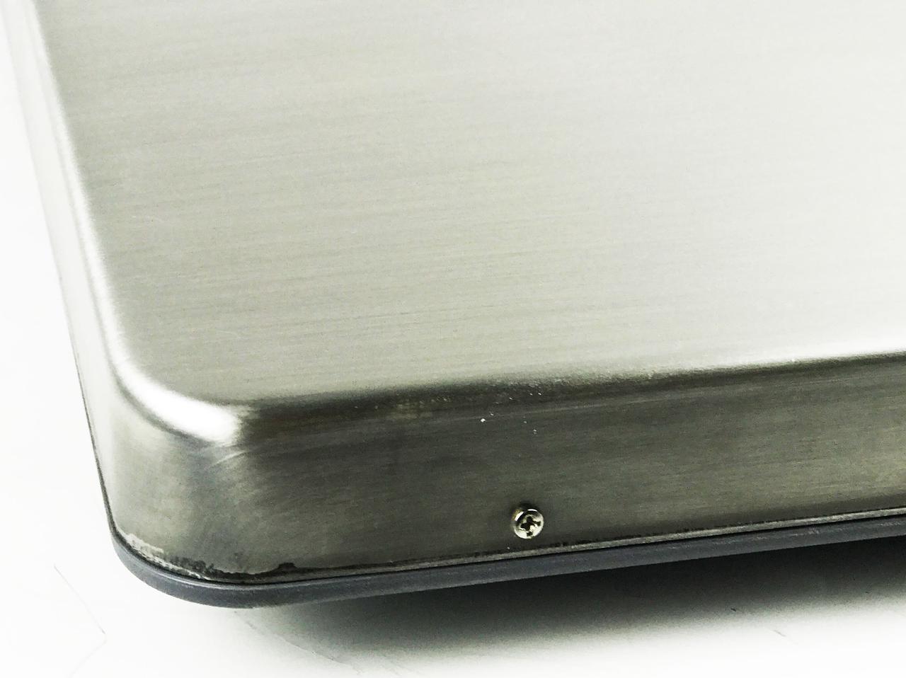 Alt view image 5 of 7 - Extra Large Platform 22" x 18" Stainless Steel 400lb Heavy Duty Digital Postal Shipping Scale, Powered by Batteries or AC Adapter, Great for Floor Bench Office Weight Weighing