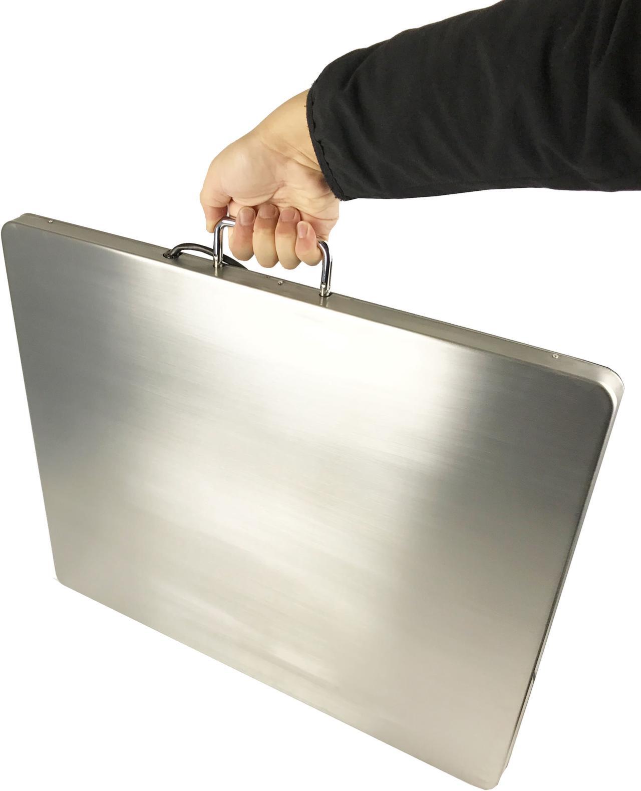Alt view image 6 of 7 - Extra Large Platform 22" x 18" Stainless Steel 400lb Heavy Duty Digital Postal Shipping Scale, Powered by Batteries or AC Adapter, Great for Floor Bench Office Weight Weighing