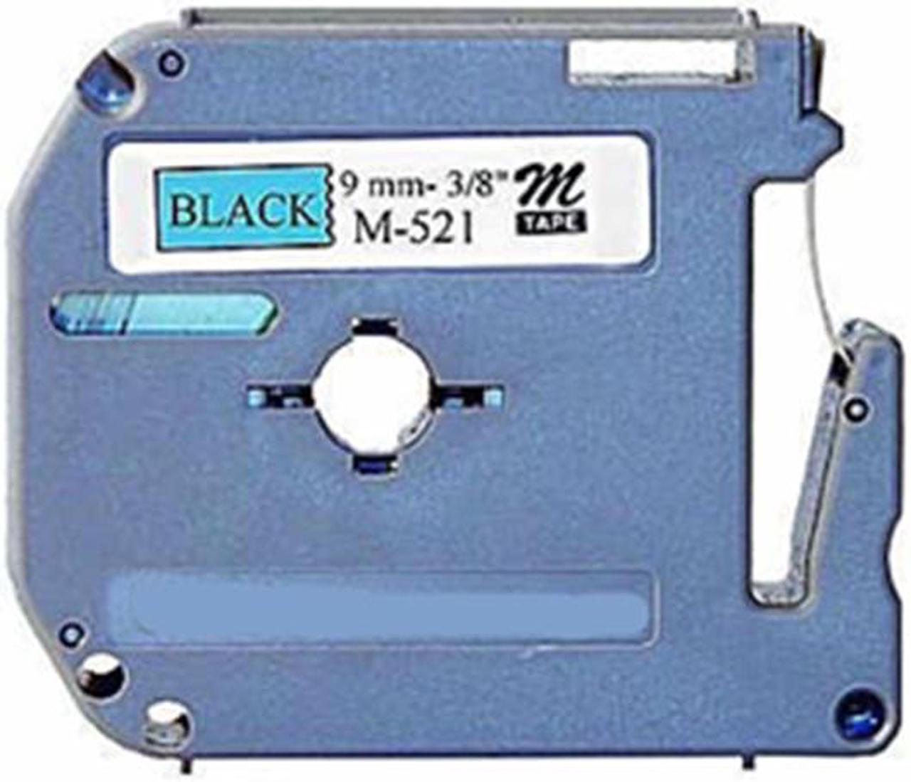 Brother MK521 9mm Black On Blue P-Touch Label Tape, Compatible