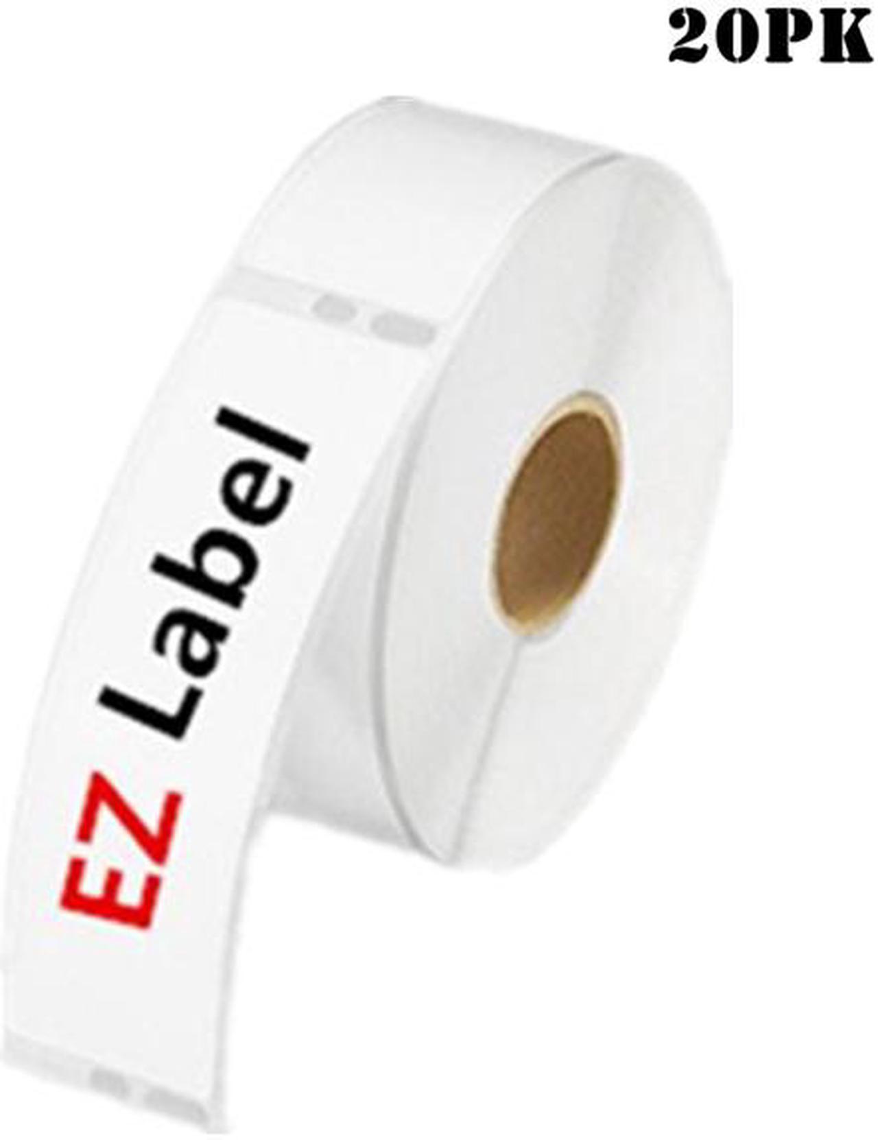 EZLabel Dymo 30251 Compatible LabelWriter Self-Adhesive White Address Labels, 1-1/8" x 3-1/2", 130 Labels Per Roll - 20 Rolls