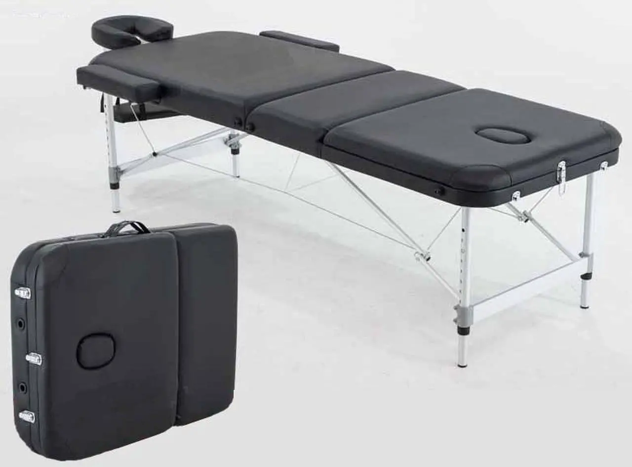 Alt view image 2 of 3 - Angel Canada 3 section Aluminum 84"L Portable Massage Table Facial SPA Bed Tattoo w/Free Carry Case