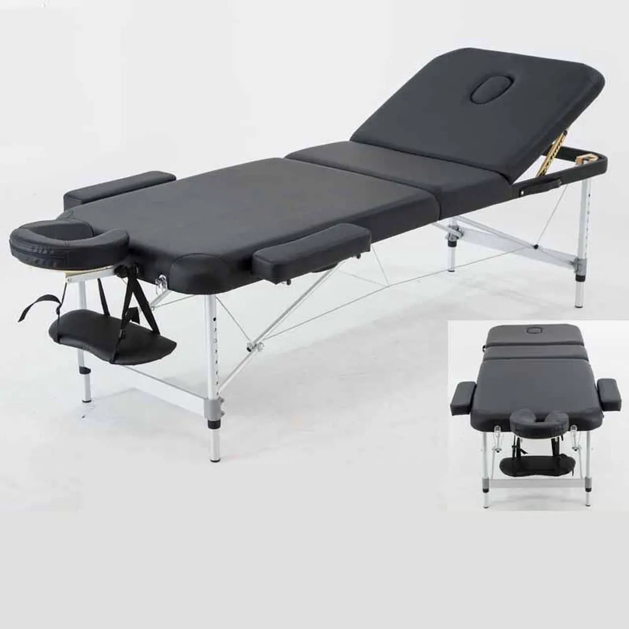Main image of Angel Canada 3 section Aluminum 84"L Portable Massage Table Facial SPA Bed Tattoo w/Free Carry Case