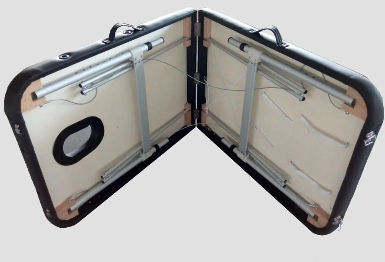 Alt view image 3 of 3 - Angel Canada 3 section Aluminum 84"L Portable Massage Table Facial SPA Bed Tattoo w/Free Carry Case