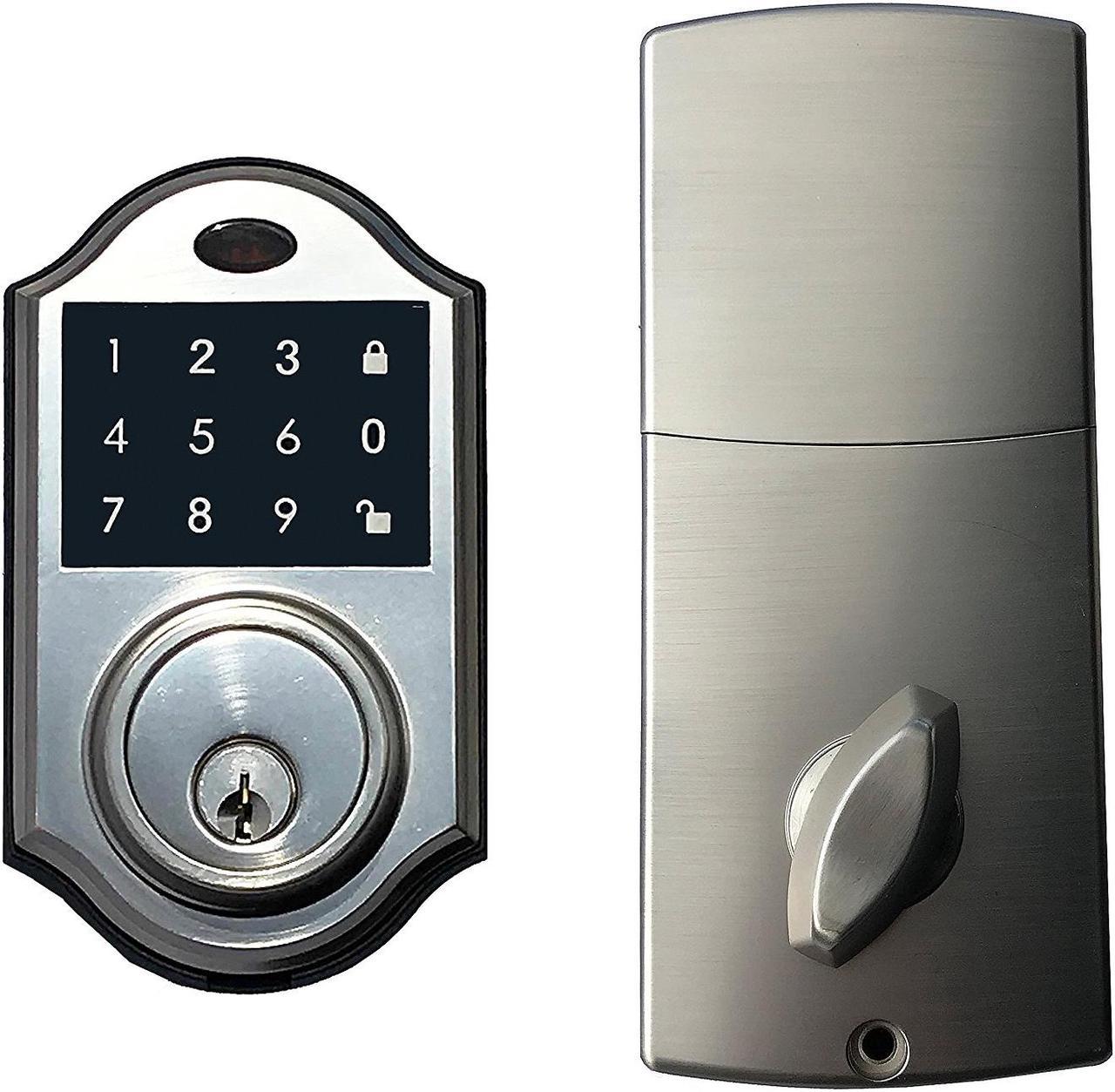 Contemporary Touchscreen Motorized Deadbolt Electronic Keyless Entry Digital Touchpad Keypad Door Lock