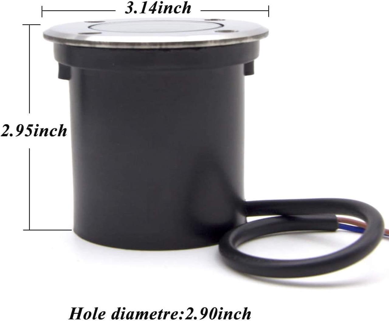 Alt view image 2 of 7 - Low Voltage Landscape Lights OmaiLighting Landscape Lighting LED Well Lights 3W 12V-24V Ground Lights IP67 Waterproof for Driveway Deck Step Garden Lights Outdoor Warm White (2 Pack)