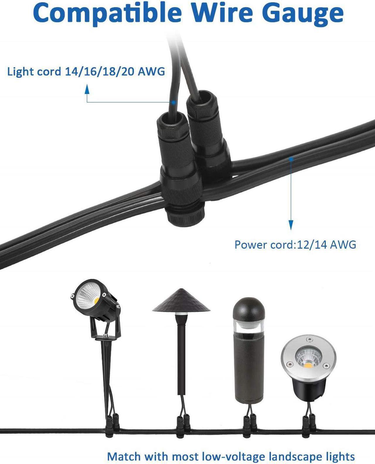 Alt view image 2 of 6 - OmaiLighting Low Voltage Fastlock Landscape Lighting Wire Connector Outdoor 12-14 Gauge Cable Connectors for Landscape Path Lights Work with Malibu Paradise Moonrays and More (16 Pack)