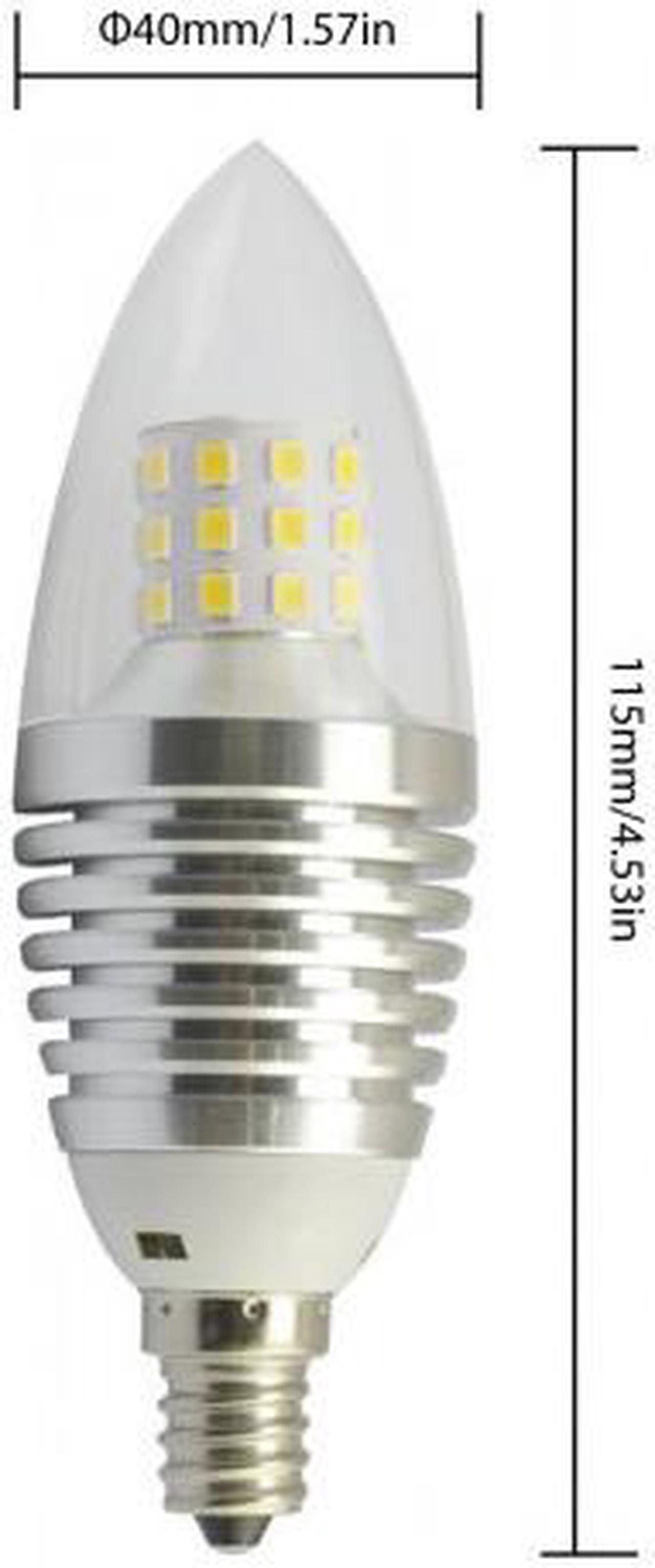 Alt view image 3 of 3 - 6-Pack LED Candelabra Base(E-12 ) Bulb 7W Cool White LED Candle Bulbs 60 Watt Incandescent Bulb Equinalent, 550 Lumens LED Lights Non-dimmable Chandelier Lamp