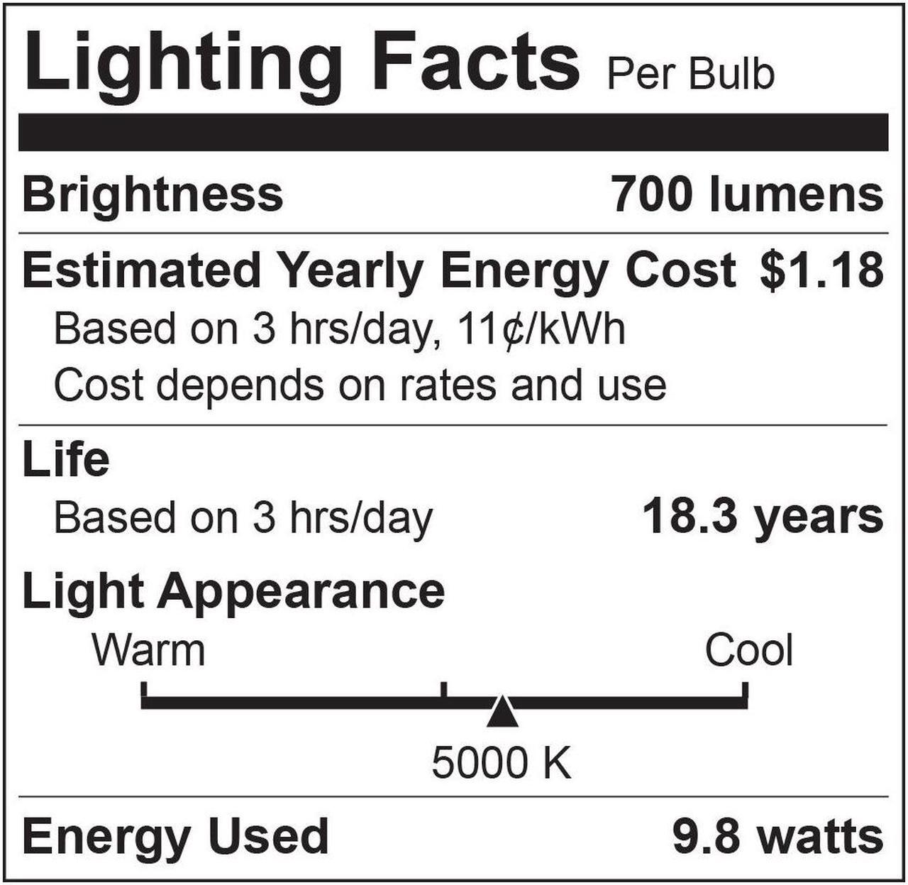 Alt view image 4 of 5 - 65 Watt Equivalent 6-pack LED BR30 Flood Light Bulbs, Non-Dimmable Daylight White (5000K) LBR301050KND6