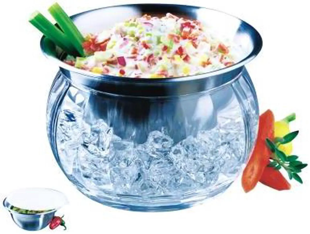 Alt view image 3 of 5 - Prodyne 3-pc. ICED Chip and Dip Set