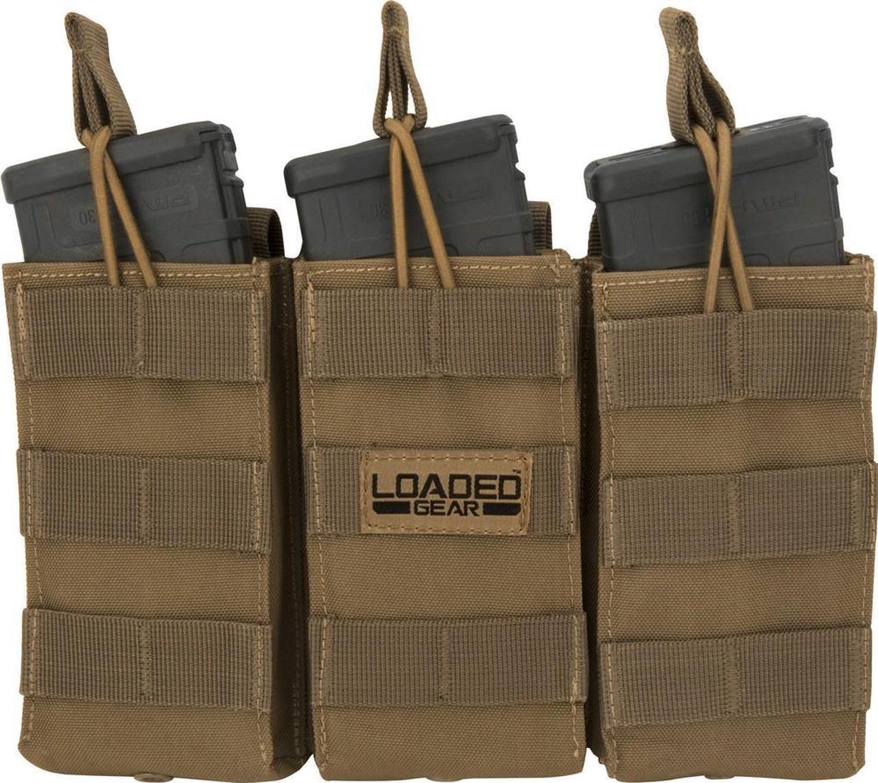 Alt view image 9 of 12 - Loaded Gear CX-200 Triple Magazine Pouch - Dark Earth