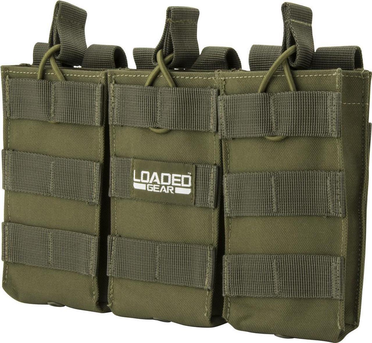 Alt view image 11 of 20 - Loaded Gear CX-200 Triple Magazine Pouch - OD Green