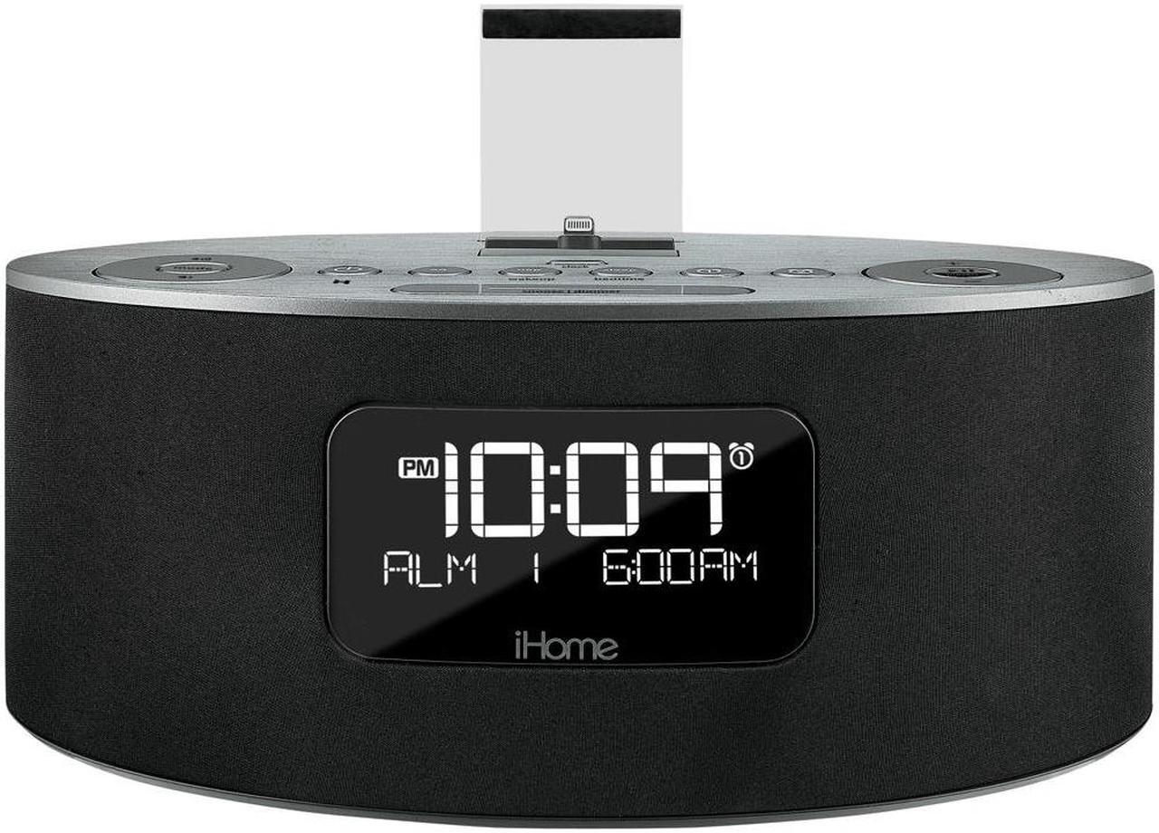 Alt view image 5 of 15 - iHome iDL46 Stereo Dual Alarm Clock Radio for iPad, iPhone&  iPod, Gray