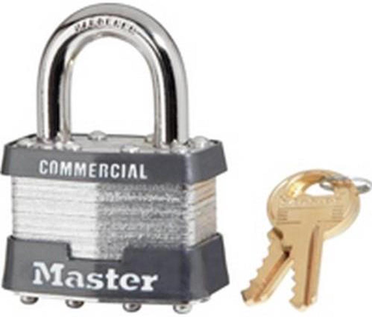 Master Lock 1KA 2359 1-3/4-inch Steel Padlock with 4-Pin Tumbler