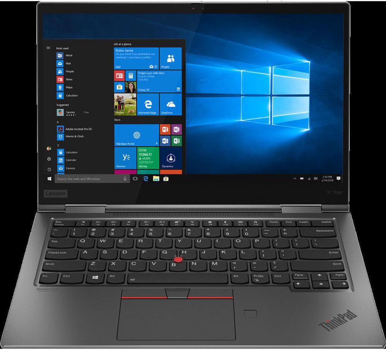 Alt view image 2 of 5 - Lenovo ThinkPad X1 Yoga 2in1 Home and Business Laptop-2-in-1 (Intel i7-10510U 4-Core, 16GB RAM, 1TB m.2 SATA SSD, 14.0" Touch  Full HD (1920x1080), Intel UHD Graphics, Fingerprint, Wifi, Win 10 Pro)