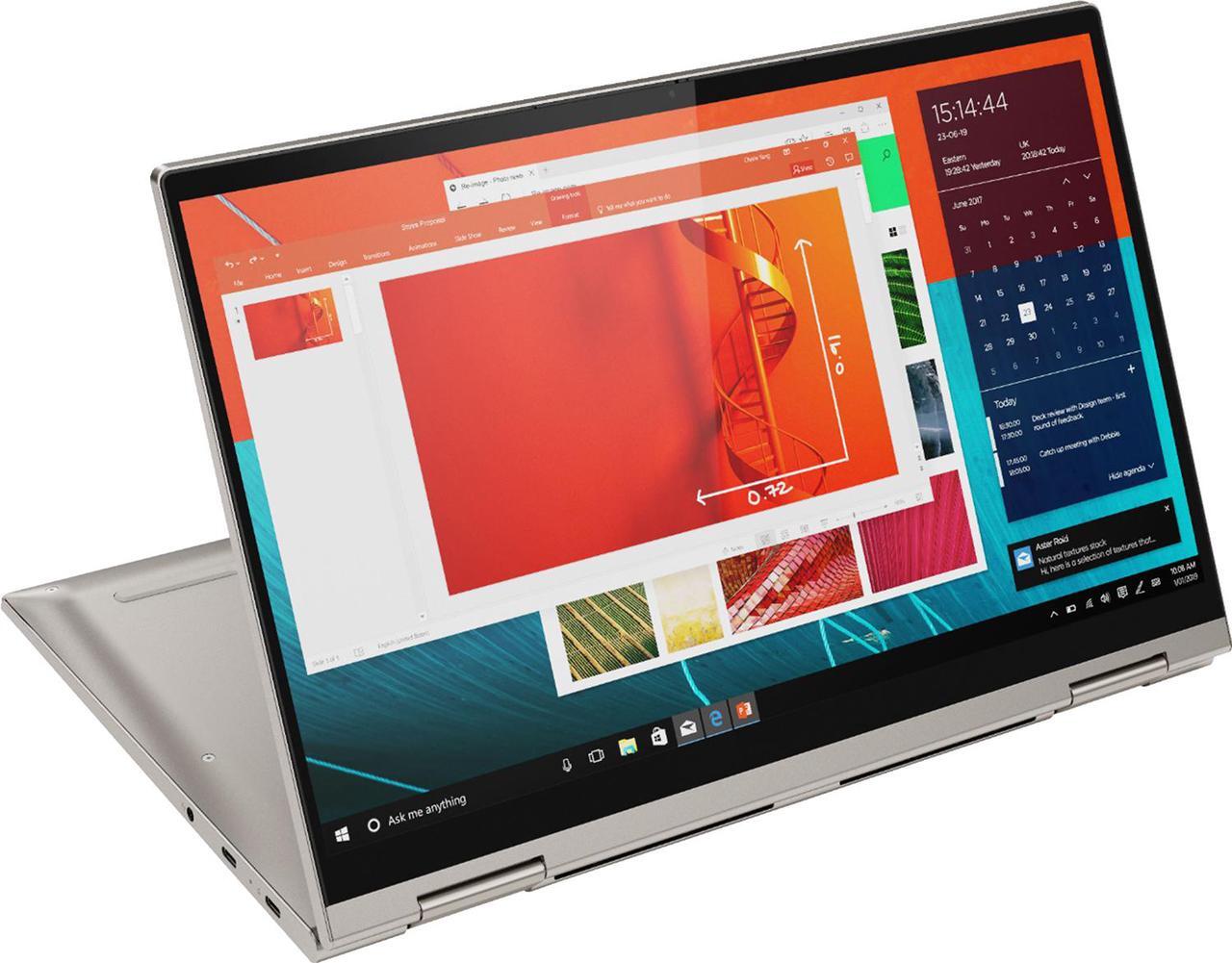 Alt view image 2 of 12 - Lenovo Yoga C740-14IML Home and Business Laptop (Intel i5-10210U 4-Core, 8GB RAM, 512GB m.2 SATA SSD, 14.0" Touch  Full HD (1920x1080), Intel UHD Graphics, Fingerprint, Wifi, Bluetooth, Win 10 Home)