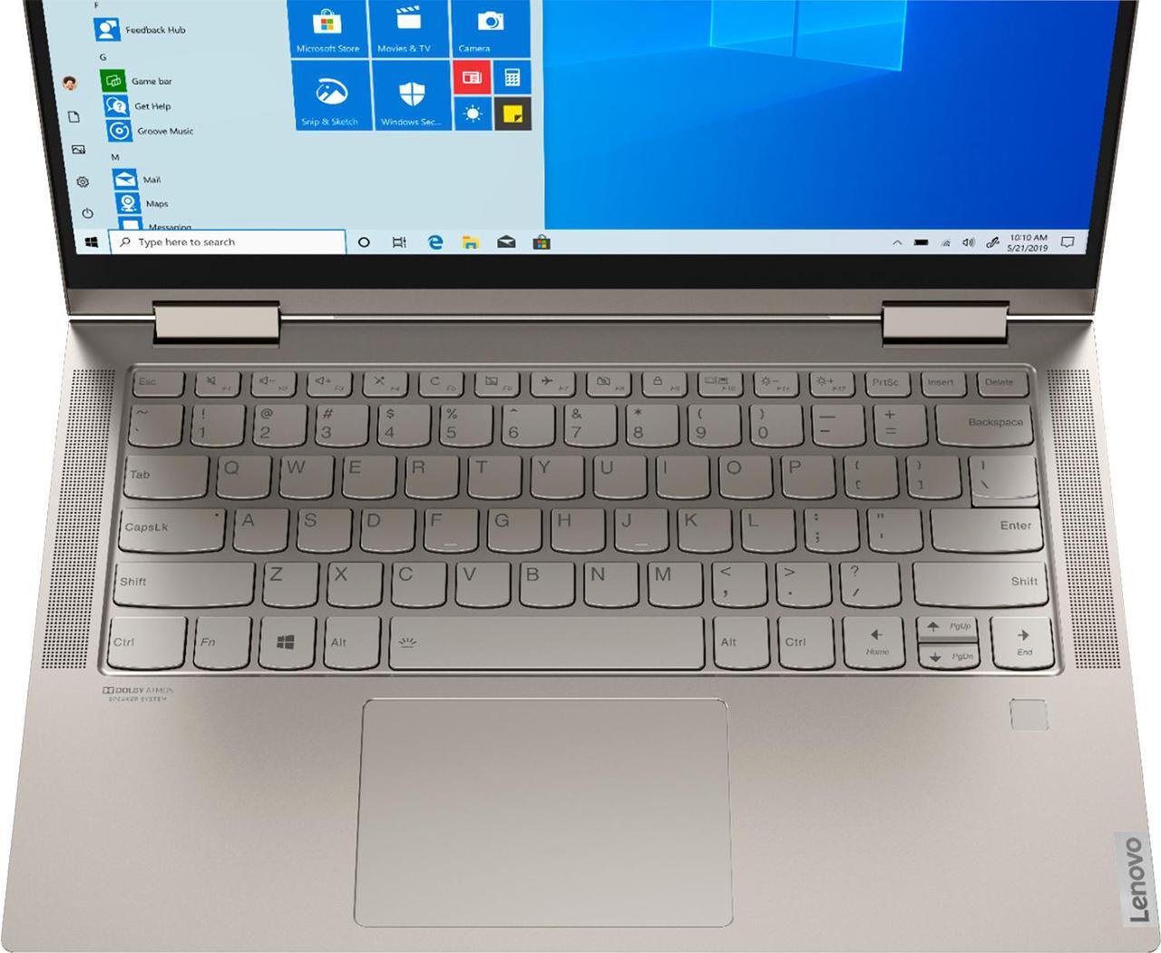 Alt view image 6 of 12 - Lenovo Yoga C740-14IML Home and Business Laptop (Intel i5-10210U 4-Core, 8GB RAM, 512GB m.2 SATA SSD, 14.0" Touch  Full HD (1920x1080), Intel UHD Graphics, Fingerprint, Wifi, Bluetooth, Win 10 Home)