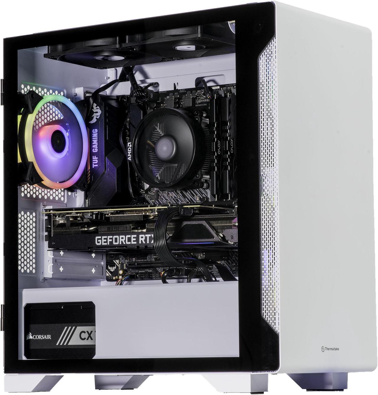 Alt view image 2 of 6 - Velztorm Nix Custom Built Gaming Desktop PC Snow White (AMD Ryzen 5 5600X 6-Core, 64GB RAM, 256GB m.2 SATA SSD + 2TB HDD (3.5), NVIDIA GeForce GTX 1050Ti, 1xUSB 3.2, 3xUSB 3.0, 1xHDMI, Win 10 Home)