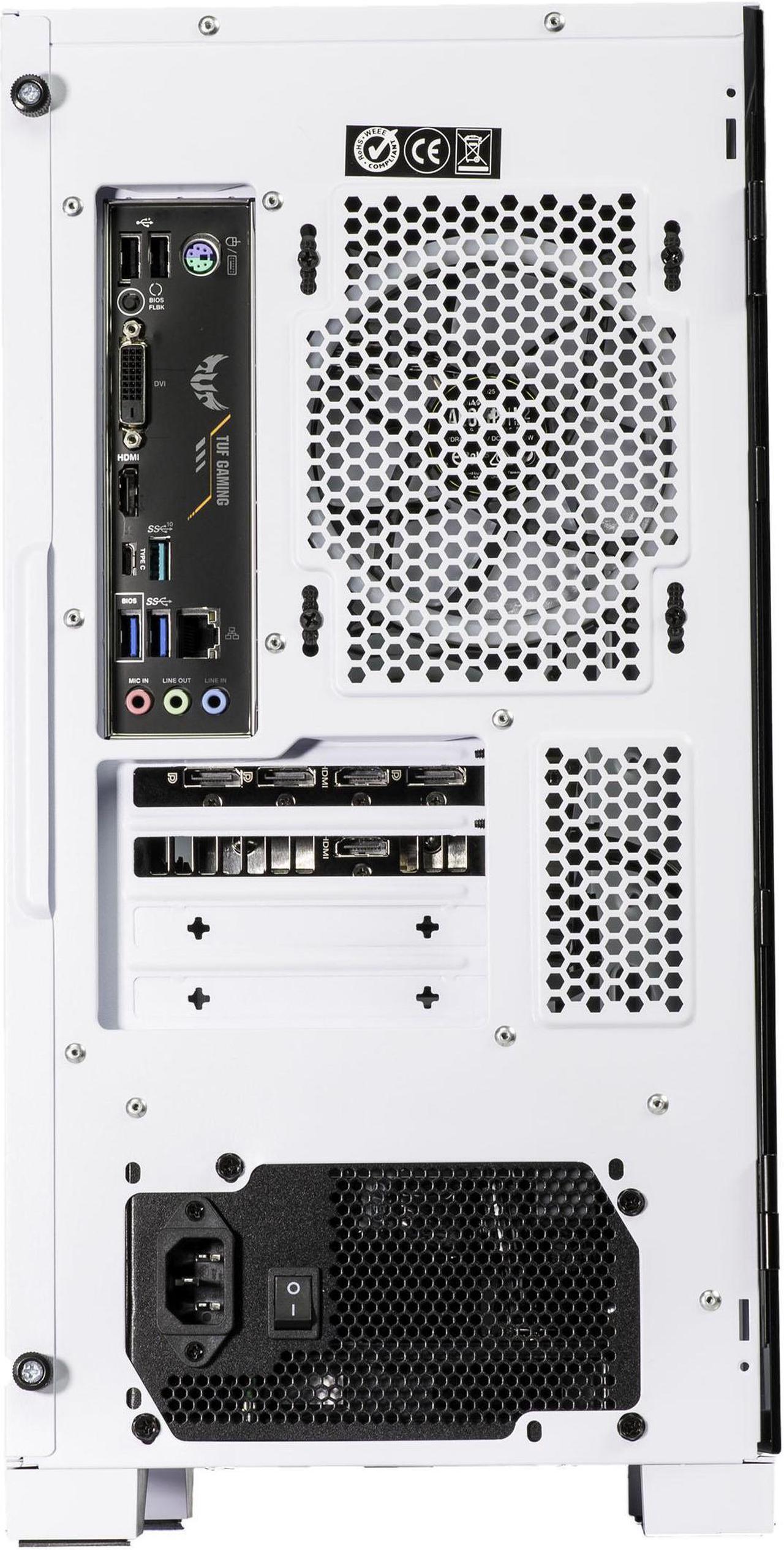 Alt view image 4 of 6 - Velztorm Nix Custom Built Gaming Desktop PC Snow White (AMD Ryzen 5 5600X 6-Core, 64GB RAM, 256GB m.2 SATA SSD + 2TB HDD (3.5), NVIDIA GeForce GTX 1050Ti, 1xUSB 3.2, 3xUSB 3.0, 1xHDMI, Win 10 Home)