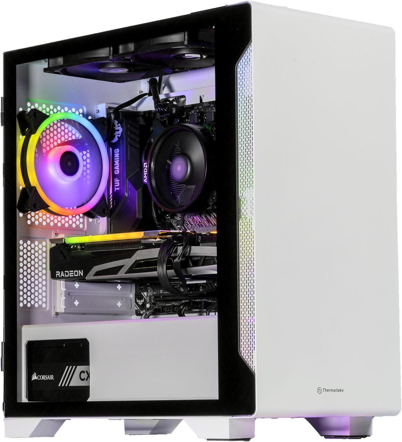 Main image of Velztorm Nix Custom Built Gaming Desktop PC Snow White (AMD Ryzen 5 5600X 6-Core, 16GB RAM, 2TB m.2 SATA SSD, Radeon RX 6900 XT, 1xUSB 3.2, 3xUSB 3.0, 1xHDMI, Win 10 Pro)