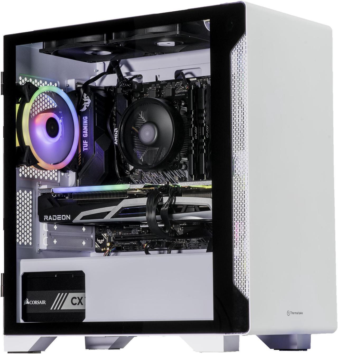 Alt view image 2 of 6 - Velztorm Nix Custom Built Gaming Desktop PC Snow White (AMD Ryzen 5 5600X 6-Core, 16GB RAM, 2TB m.2 SATA SSD, Radeon RX 6900 XT, 1xUSB 3.2, 3xUSB 3.0, 1xHDMI, Win 10 Pro)